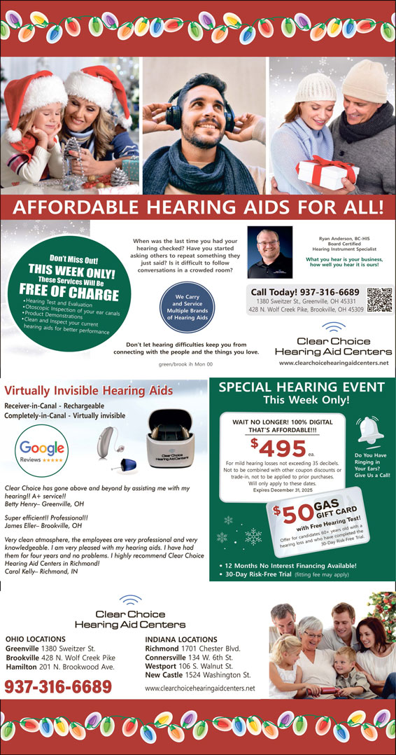 Limited Time Offer - Clear Choice Hearing Aid Centers